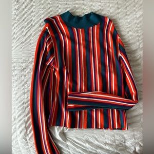 Striped turtleneck
